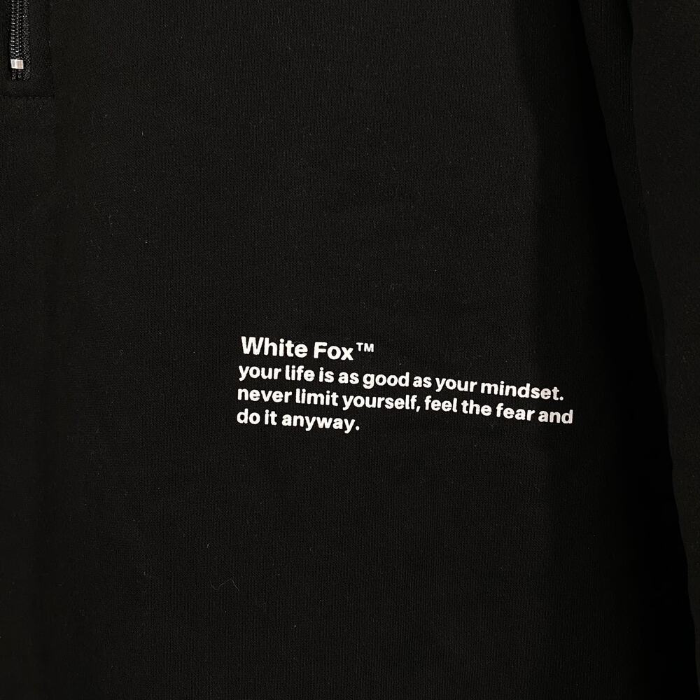 White Fox Boutique Black Sweatshirt with Pink Lettering - Picture 4 of 9